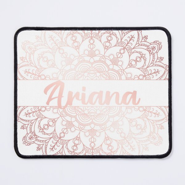 Item preview, First name Ariana mandala in rose gold designed and sold by felinefeelings.