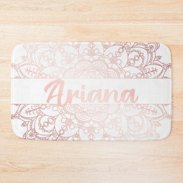 Item preview, First name Ariana mandala in rose gold designed and sold by felinefeelings.