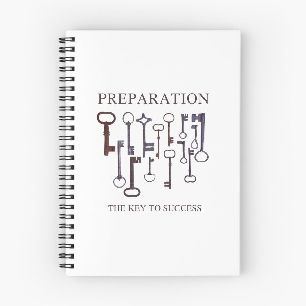 Item preview, PREPARATION - The Key to Success - Antique / vintage keys - Minimalist white designed and sold by Art4Motivation.