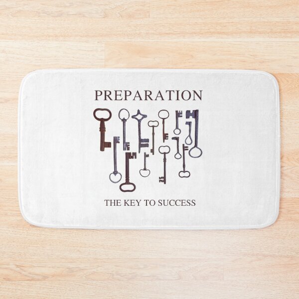 Item preview, PREPARATION - The Key to Success - Antique / vintage keys - Minimalist white designed and sold by Art4Motivation.