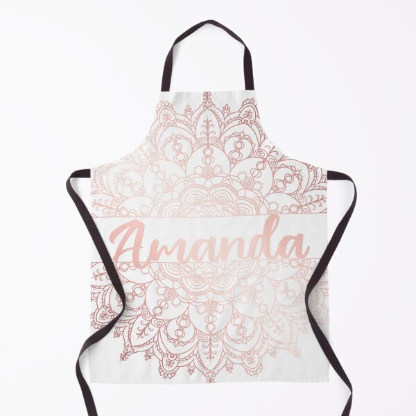 Item preview, First name Amanda mandala in rose gold designed and sold by felinefeelings.