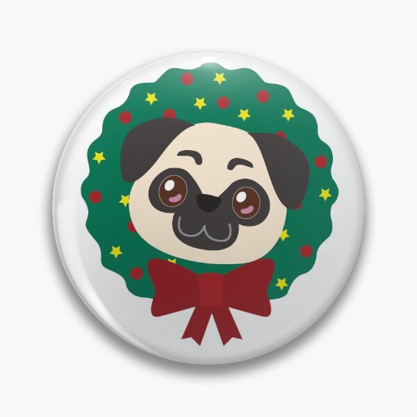Artikelvorschau, Weihnachtskranz Mops entworfen und verkauft von Teallady.
