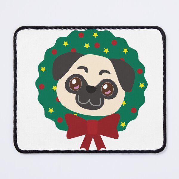 Item preview, Christmas Wreath Pug designed and sold by Teallady.