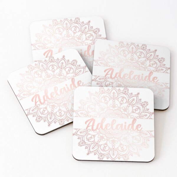 Item preview, First name Adelaide mandala in rose gold designed and sold by felinefeelings.