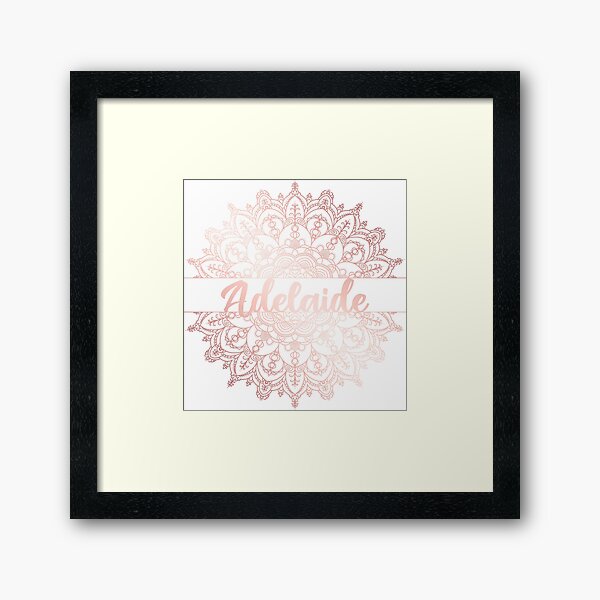 Item preview, First name Adelaide mandala in rose gold designed and sold by felinefeelings.