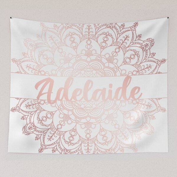 Item preview, First name Adelaide mandala in rose gold designed and sold by felinefeelings.