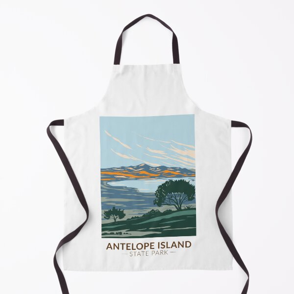 Aperçu de l'œuvre Parc d'État d'Antelope Island, Utah, Vintage créée et vendue par KrisSidDesigns.