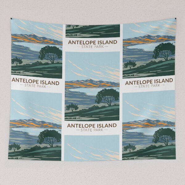 Item preview, Antelope Island State Park Utah Vintage designed and sold by KrisSidDesigns.