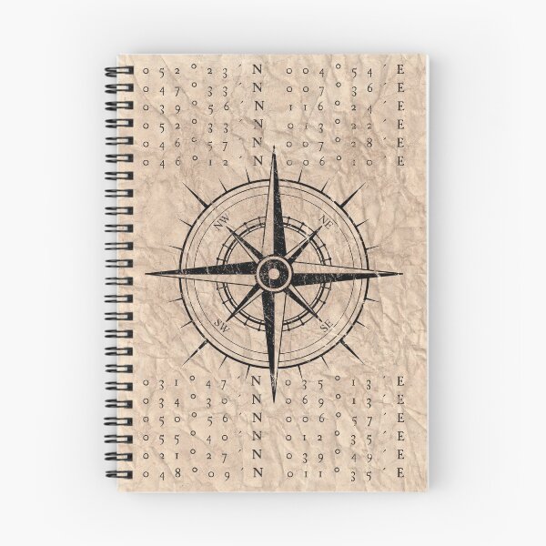 Item preview, Illustration - Compass / coordinates in shabby vintage style designed and sold by WillysVintage.