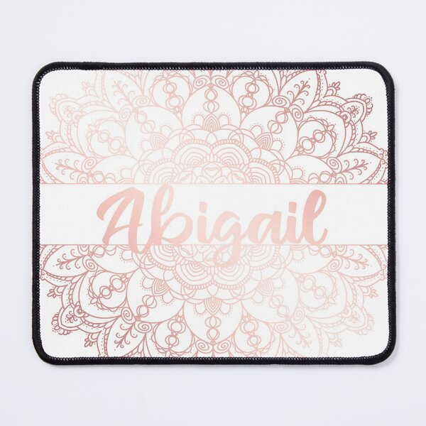 Item preview, First name Abigail mandala in rose gold designed and sold by felinefeelings.