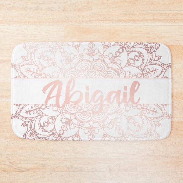Item preview, First name Abigail mandala in rose gold designed and sold by felinefeelings.