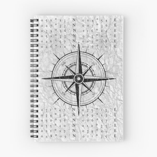 Item preview, Illustration - Compass / coordinates in shabby vintage style designed and sold by WillysVintage.