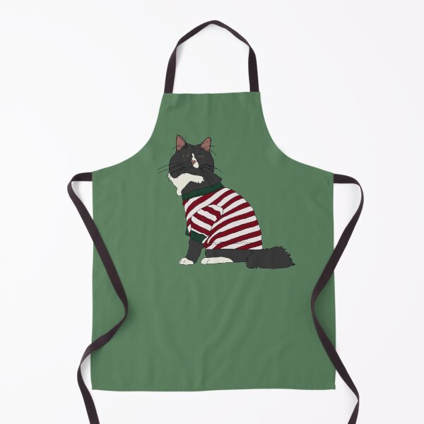 Item preview, Cat in Christmas Pajamas (Black and White) designed and sold by nklange240.