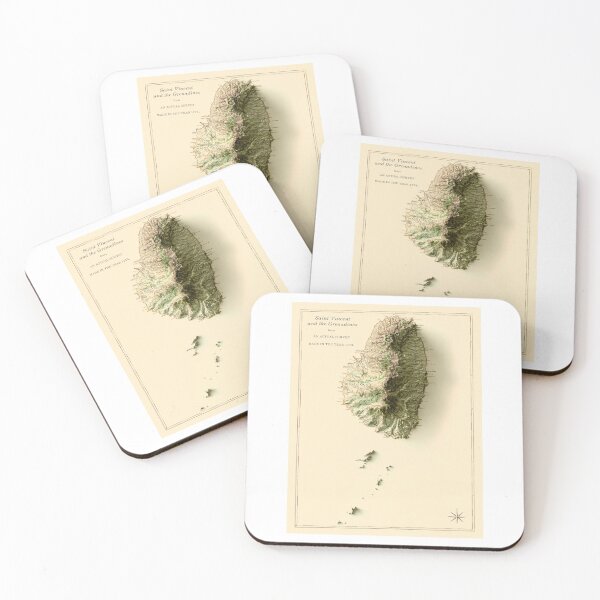Item preview, 1773 St. Vincent and the Grenadines Relief Map 3D digitally-rendered designed and sold by ThinkAboutMaps.
