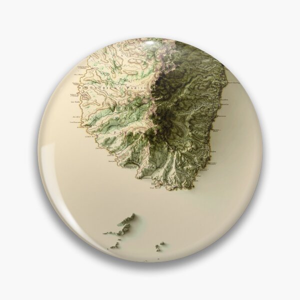 Item preview, 1773 St. Vincent and the Grenadines Relief Map 3D digitally-rendered designed and sold by ThinkAboutMaps.