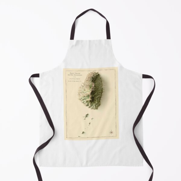 Item preview, 1773 St. Vincent and the Grenadines Relief Map 3D digitally-rendered designed and sold by ThinkAboutMaps.