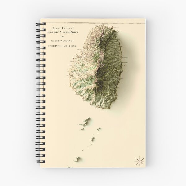 Item preview, 1773 St. Vincent and the Grenadines Relief Map 3D digitally-rendered designed and sold by ThinkAboutMaps.