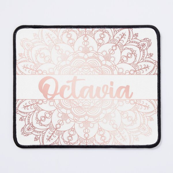 Item preview, First name Octavia mandala in rose gold designed and sold by felinefeelings.