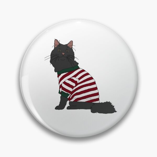 Item preview, Cat in Christmas Pajamas (Black) designed and sold by nklange240.