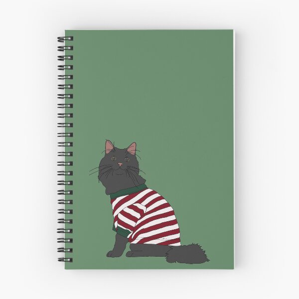 Item preview, Cat in Christmas Pajamas (Black) designed and sold by nklange240.