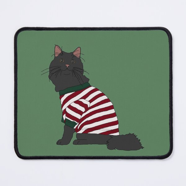 Item preview, Cat in Christmas Pajamas (Black) designed and sold by nklange240.