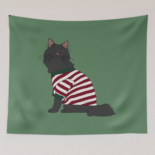 Item preview, Cat in Christmas Pajamas (Black) designed and sold by nklange240.