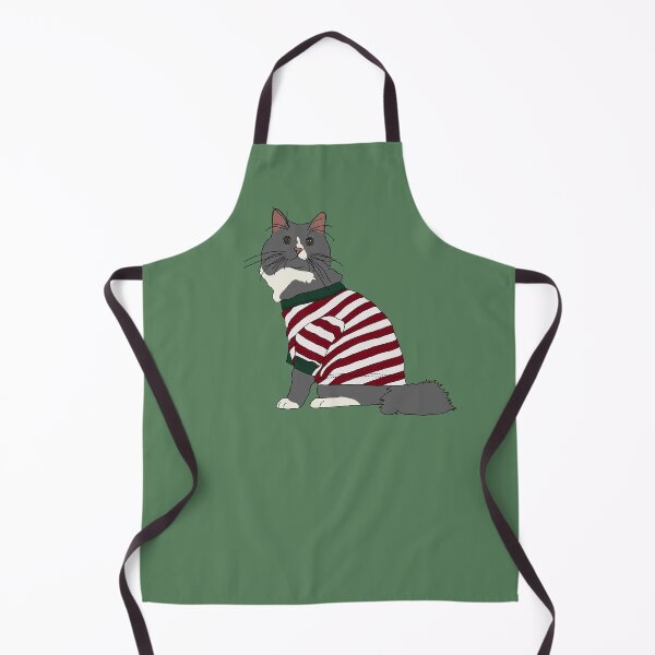 Item preview, Cat in Christmas Pajamas (Grey and White) designed and sold by nklange240.