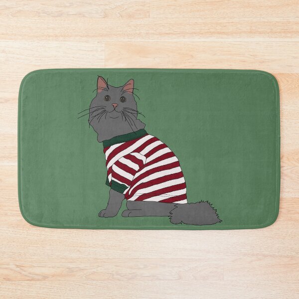Item preview, Cat in Christmas Pajamas (Grey) designed and sold by nklange240.