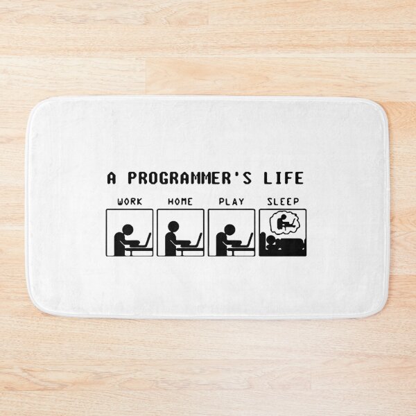 Item preview, Funny Programmer Life Work Home Play Sleep Java C++ Python Love Art Design Happy Apparel Essential Inspiration Joy Mood Funny Cat designed and sold by DesignByHeartUK.