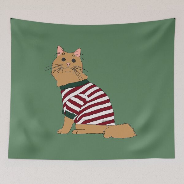 Item preview, Cat in Christmas Pajamas (Orange) designed and sold by nklange240.