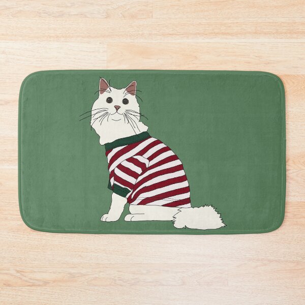 Item preview, Cat in Christmas Pajamas (White) designed and sold by nklange240.