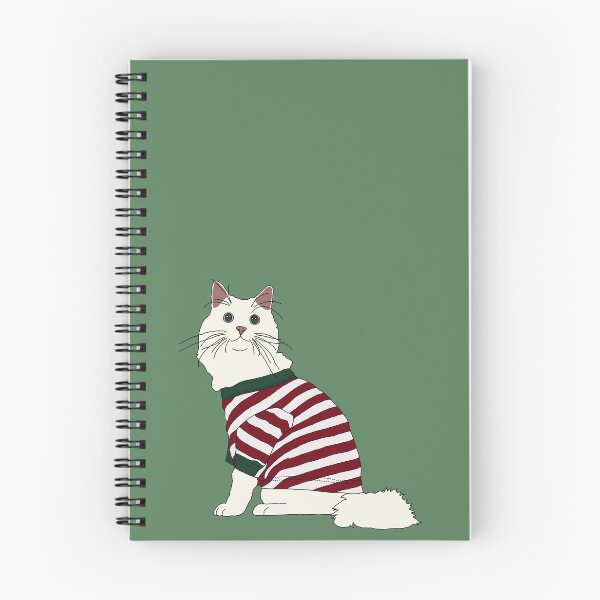 Item preview, Cat in Christmas Pajamas (White with Blue Eyes) designed and sold by nklange240.