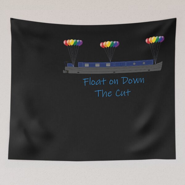 Item preview,  Narrowboat Floating on Rainbow Coloured Balloons  designed and sold by Solotree.