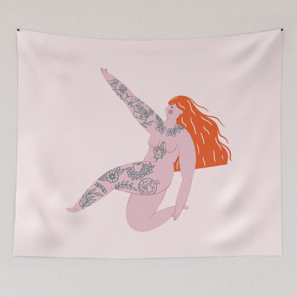Item preview, Feminist Body Positivity Girl with Tattoos  designed and sold by Monica  Segura.