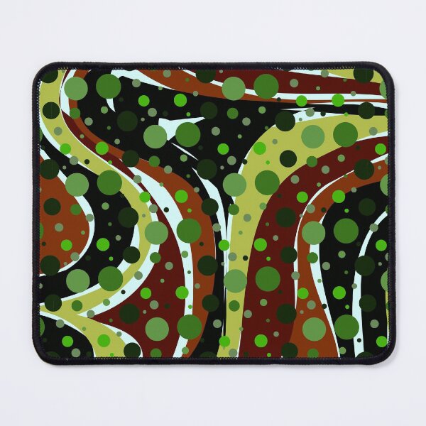 Item preview, Pattern with Random Shapes and Green Dots designed and sold by MC Art Studio.