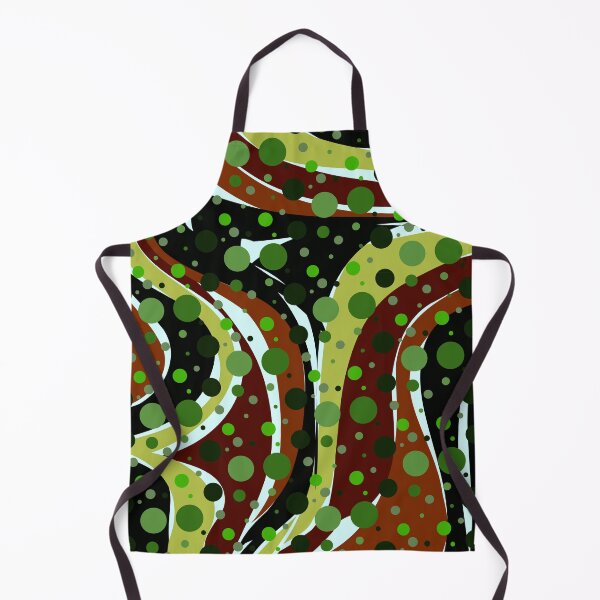 Item preview, Pattern with Random Shapes and Green Dots designed and sold by MC Art Studio.