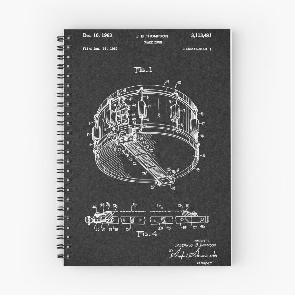 Item preview, Snare Drum J.B. Thompson Patent 1963 designed and sold by PatentArt.