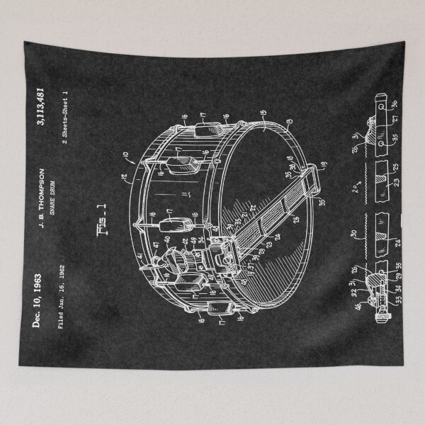 Item preview, Snare Drum J.B. Thompson Patent 1963 designed and sold by PatentArt.