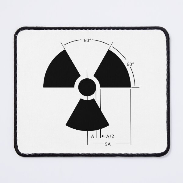 Item preview, Warning Radiation Sign Design Black on White designed and sold by Rupert Russell.