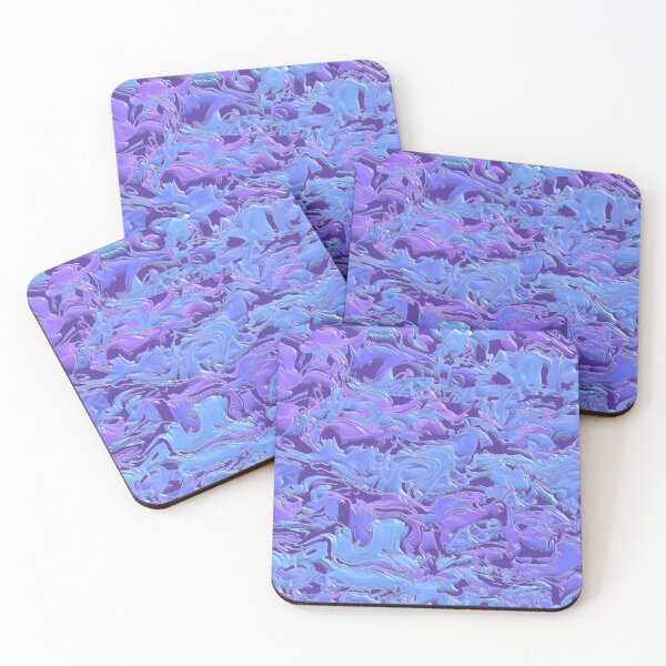 Item preview, Blue Purple Curvy Paint Dabs - Simulated Pour designed and sold by SeaChangeDesign.
