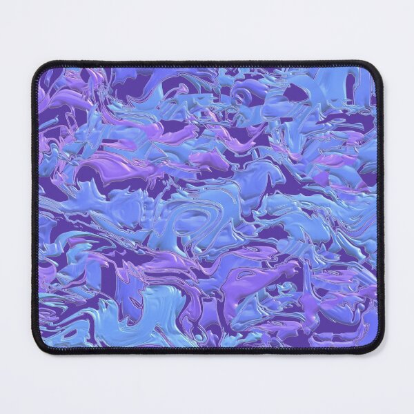 Item preview, Blue Purple Curvy Paint Dabs - Simulated Pour designed and sold by SeaChangeDesign.