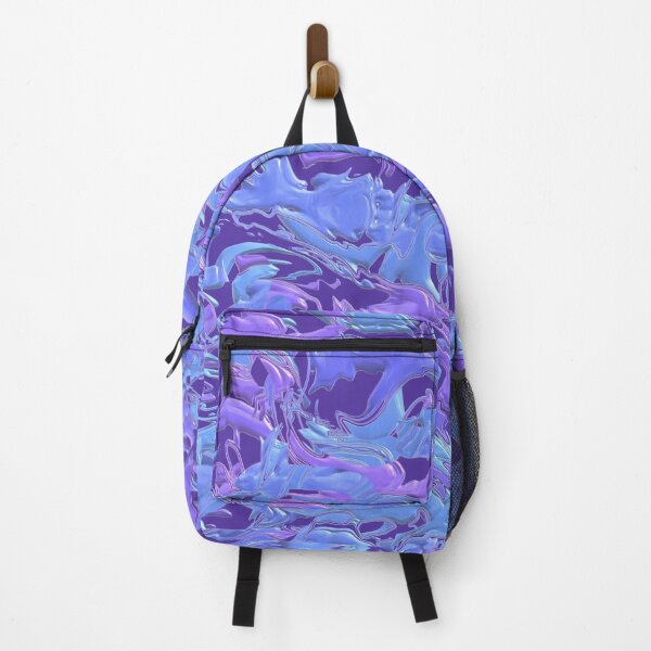 Item preview, Blue Purple Curvy Paint Dabs - Simulated Pour designed and sold by SeaChangeDesign.