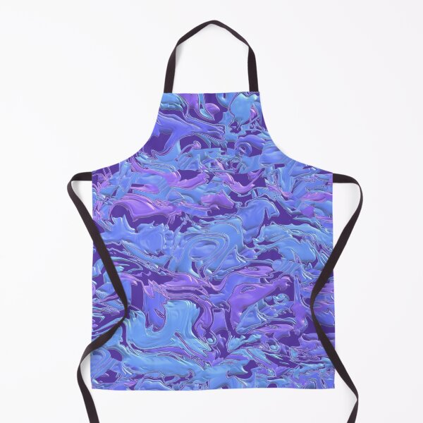 Item preview, Blue Purple Curvy Paint Dabs - Simulated Pour designed and sold by SeaChangeDesign.