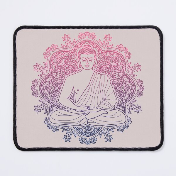 Item preview, Sitting Buddha with Mandala Background designed and sold by SoccaTamam.