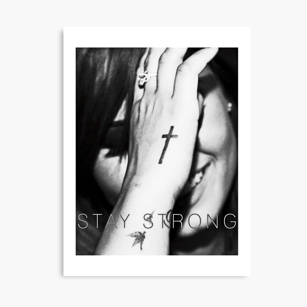 Demi Lovato Stay Strong Halftone Photographic Print By Artxwpn Redbubble