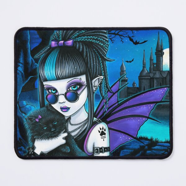 Item preview, Ameila Vampire Moon Black Cat Blue Castle Fairy by Myka jelina  designed and sold by Myka Jelina.