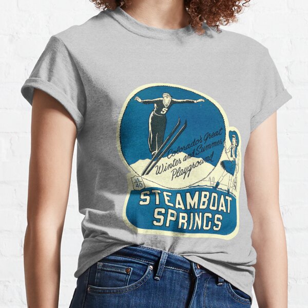 Steamboat Springs Colorado Ski Vintage Travel Decal Classic T-Shirt