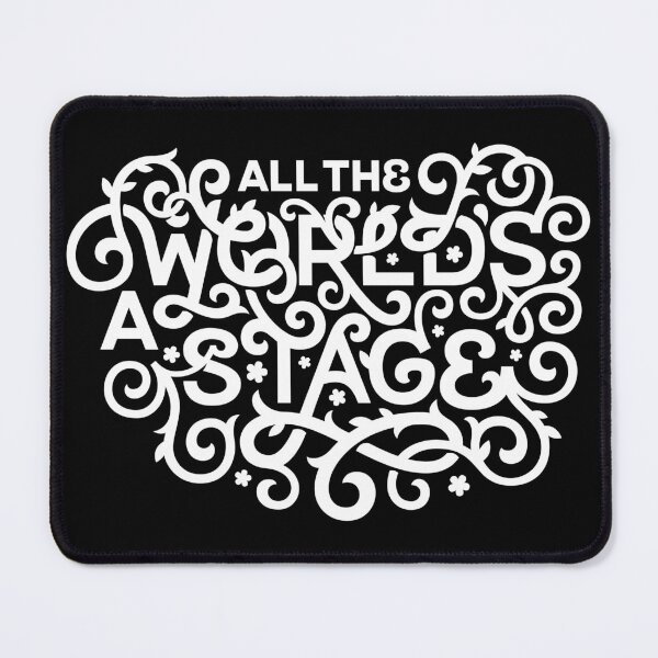 Item preview, All the World's a Stage - White - Paul Twa designed and sold by IntermissionMag.