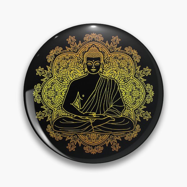 Item preview, Colorful Buddha with Lotus Flower Mandala Background  designed and sold by SoccaTamam.