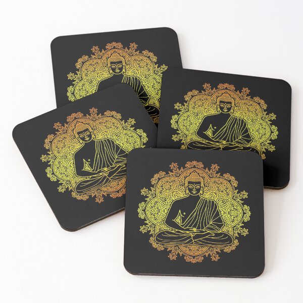 Item preview, Colorful Buddha with Lotus Flower Mandala Background  designed and sold by SoccaTamam.